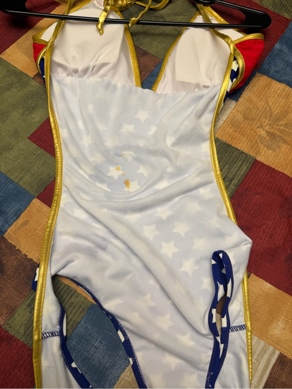 Wonder Woman women’s Red & Blue Star One-Piece Swimsuit - Picture 9 of 9